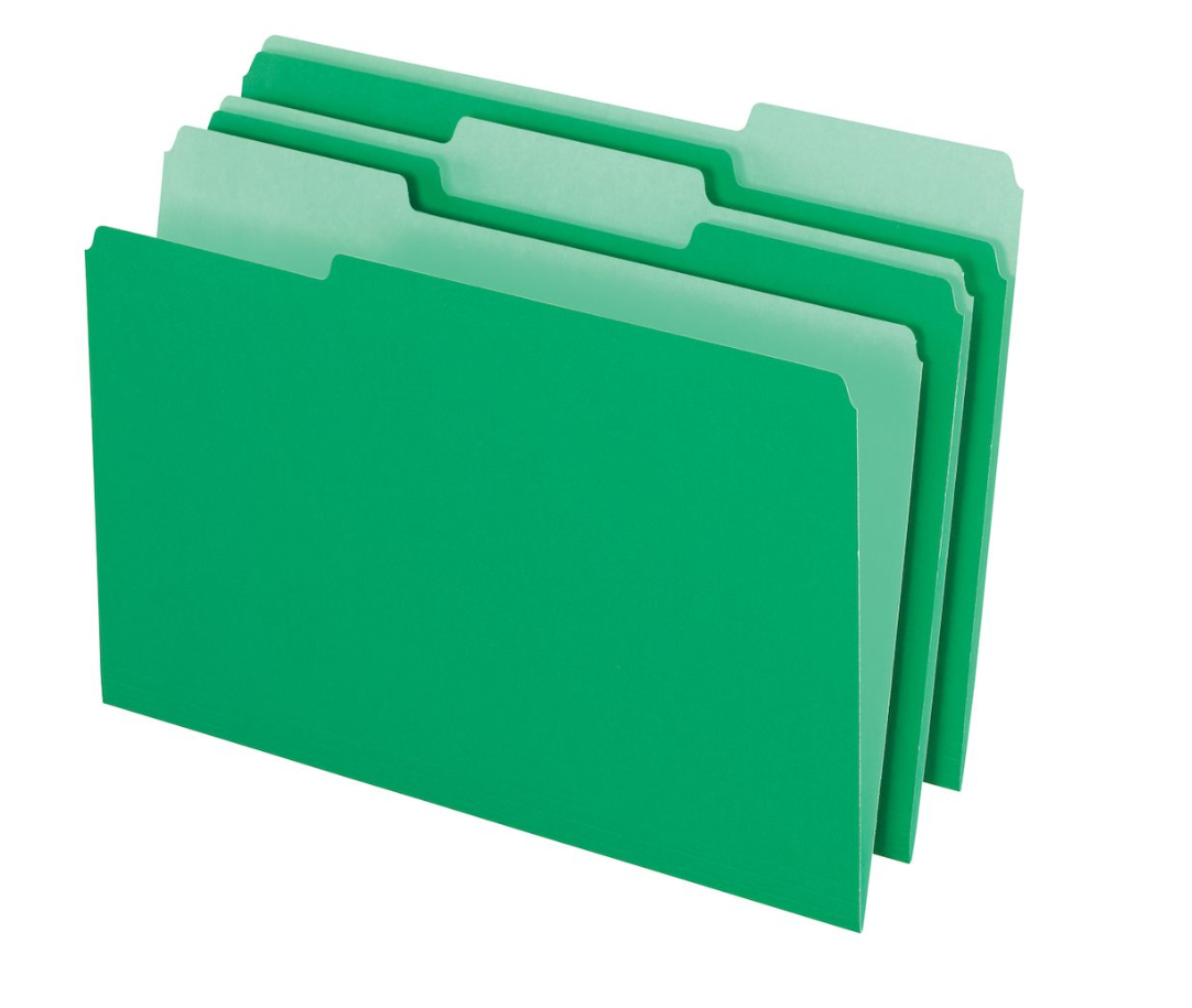 Legal Size File Folder – Green – Econo Office & School Supplies Ltd