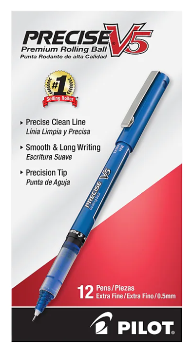 Pilot V5 Precise Roller Ball Extra Fine - Blue